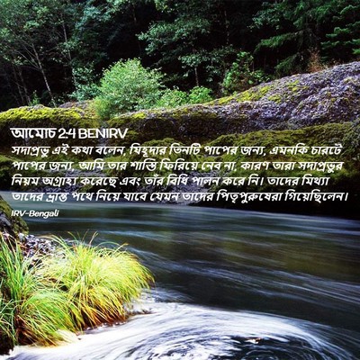 Picture 02 - আমোচ 2:4 BENIRV - সদাপ্রভু এই কথা - Bible Verse Picture