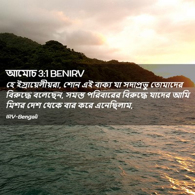 Picture 02 - আমোচ 3:1 BENIRV - হে - Bible Verse Picture