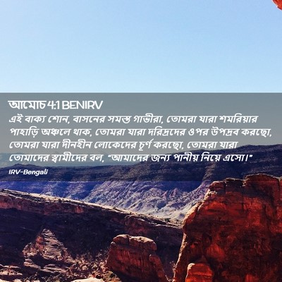 Picture 02 - আমোচ 4:1 BENIRV - এই বাক্য শোন, - Bible Verse Picture