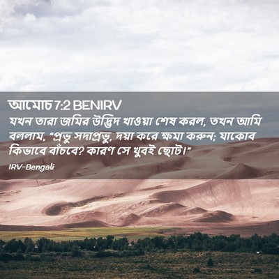 Picture 02 - আমোচ 7:2 BENIRV - যখন তারা জমির - Bible Verse Picture