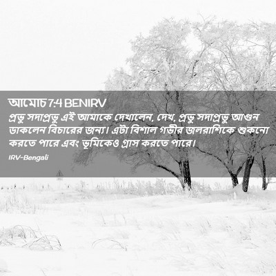 Picture 02 - আমোচ 7:4 BENIRV - প্রভু সদাপ্রভু এই - Bible Verse Picture