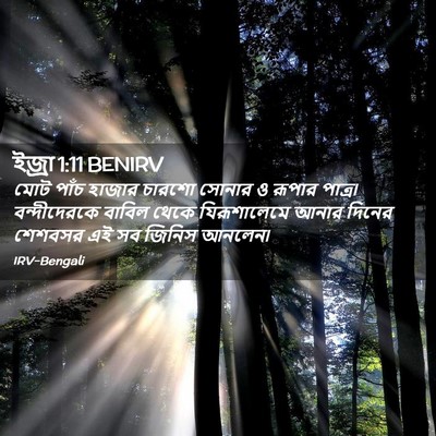 Picture 02 - ইজ্ৰা 1:11 BENIRV - মোট পাঁচ হাজার - Bible Verse Picture