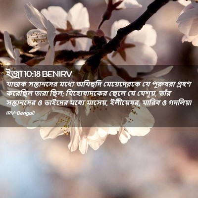 Picture 02 - ইজ্ৰা 10:18 BENIRV - যাজক সন্তানদের - Bible Verse Picture
