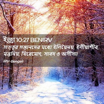 Picture 02 - ইজ্ৰা 10:27 BENIRV - সত্তূর সন্তানদের - Bible Verse Picture