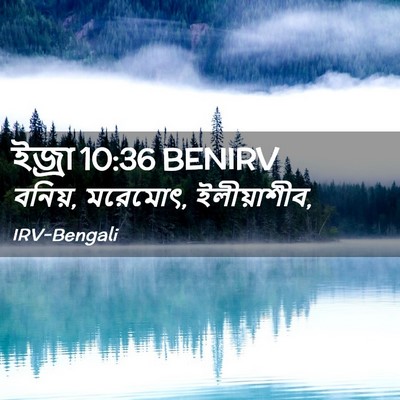 Picture 02 - ইজ্ৰা 10:36 BENIRV - বনিয়, মরেমোৎ, - Bible Verse Picture