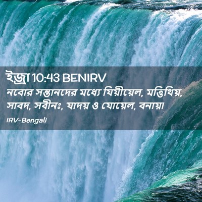 Picture 02 - ইজ্ৰা 10:43 BENIRV - নবোর সন্তানদের - Bible Verse Picture