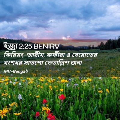Picture 02 - ইজ্ৰা 2:25 BENIRV - কিরিয়ৎ-আরীম, - Bible Verse Picture