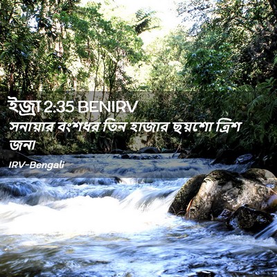 Picture 02 - ইজ্ৰা 2:35 BENIRV - সনায়ার বংশধর তিন - Bible Verse Picture