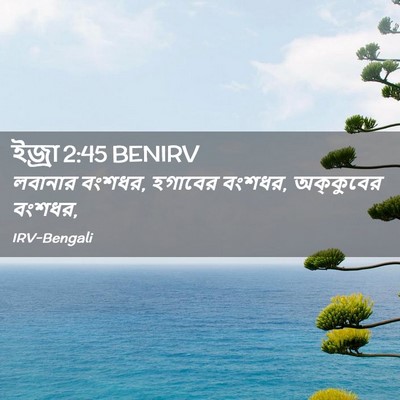 Picture 02 - ইজ্ৰা 2:45 BENIRV - লবানার বংশধর, - Bible Verse Picture
