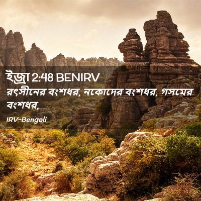 Picture 02 - ইজ্ৰা 2:48 BENIRV - রৎসীনের বংশধর, - Bible Verse Picture