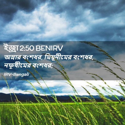 Picture 02 - ইজ্ৰা 2:50 BENIRV - অস্নার বংশধর, - Bible Verse Picture