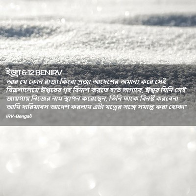 Picture 02 - ইজ্ৰা 6:12 BENIRV - আর যে কোন রাজা - Bible Verse Picture