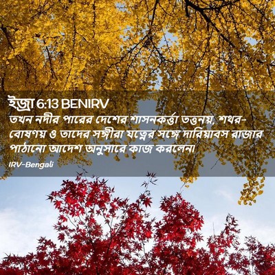 Picture 02 - ইজ্ৰা 6:13 BENIRV - তখন নদীর পারের - Bible Verse Picture