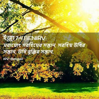 Picture 02 - ইজ্ৰা 7:4 BENIRV - মরায়োৎ সরহিয়ের - Bible Verse Picture