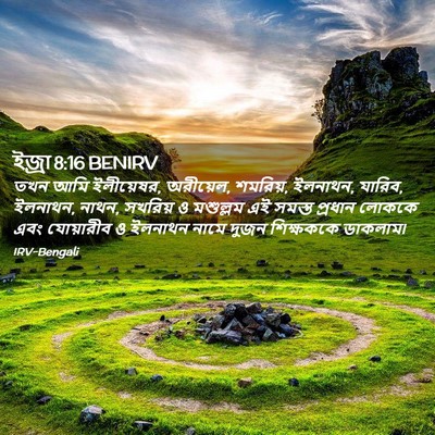 Picture 02 - ইজ্ৰা 8:16 BENIRV - তখন আমি ইলীয়েষর, - Bible Verse Picture