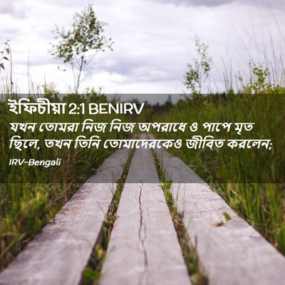 Picture 02 - ইফিচীয়া 2:1 BENIRV - যখন তোমরা নিজ নিজ - Bible Verse Picture