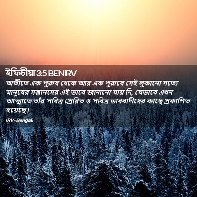 Picture 02 - ইফিচীয়া 3:5 BENIRV - অতীতে এক পুরুষ - Bible Verse Picture