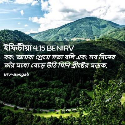 Picture 02 - ইফিচীয়া 4:15 BENIRV - বরং আমরা প্রেমে - Bible Verse Picture