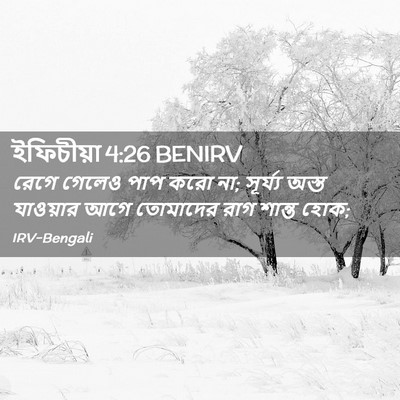 Picture 02 - ইফিচীয়া 4:26 BENIRV - রেগে গেলেও পাপ করো - Bible Verse Picture