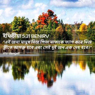 Picture 02 - ইফিচীয়া 5:31 BENIRV - “এই জন্য মানুষ নিজ - Bible Verse Picture