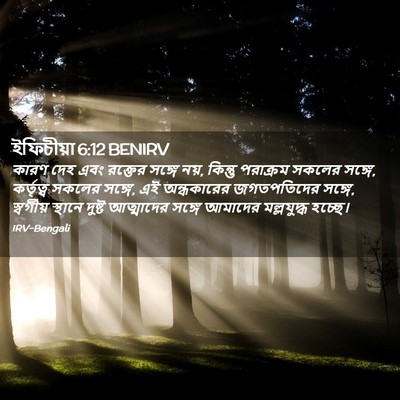 Picture 02 - ইফিচীয়া 6:12 BENIRV - কারণ দেহ এবং - Bible Verse Picture
