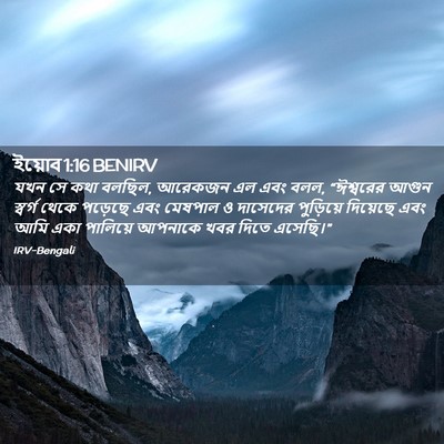 Picture 02 - ইয়োব 1:16 BENIRV - যখন সে কথা বলছিল, - Bible Verse Picture