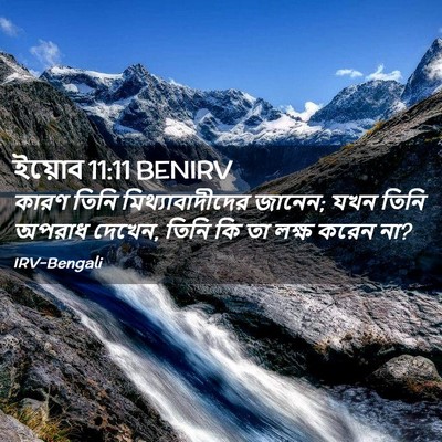 Picture 02 - ইয়োব 11:11 BENIRV - কারণ তিনি - Bible Verse Picture