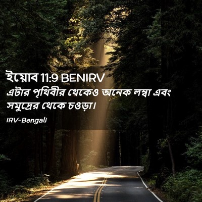 Picture 02 - ইয়োব 11:9 BENIRV - এটার পৃথিবীর - Bible Verse Picture