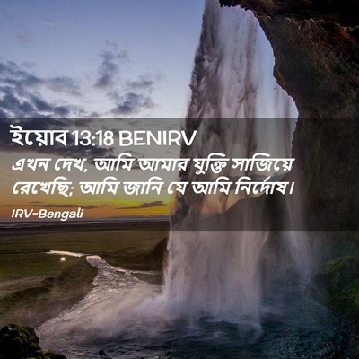 Picture 02 - ইয়োব 13:18 BENIRV - এখন দেখ, আমি আমার - Bible Verse Picture