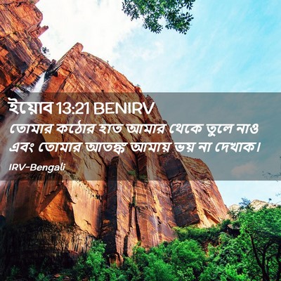 Picture 02 - ইয়োব 13:21 BENIRV - তোমার কঠোর হাত - Bible Verse Picture