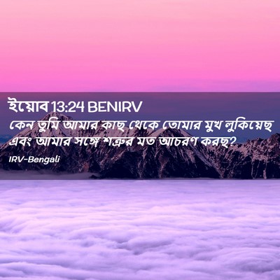 Picture 02 - ইয়োব 13:24 BENIRV - কেন তুমি আমার কাছ - Bible Verse Picture