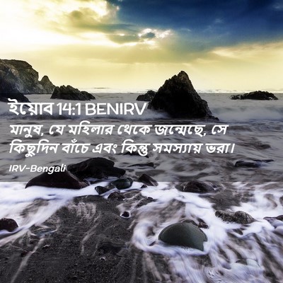 Picture 02 - ইয়োব 14:1 BENIRV - মানুষ, যে মহিলার - Bible Verse Picture