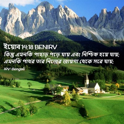 Picture 02 - ইয়োব 14:18 BENIRV - কিন্তু এমনকি - Bible Verse Picture
