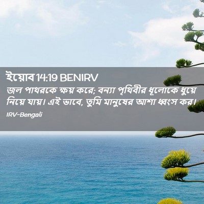 Picture 02 - ইয়োব 14:19 BENIRV - জল পাথরকে ক্ষয় - Bible Verse Picture