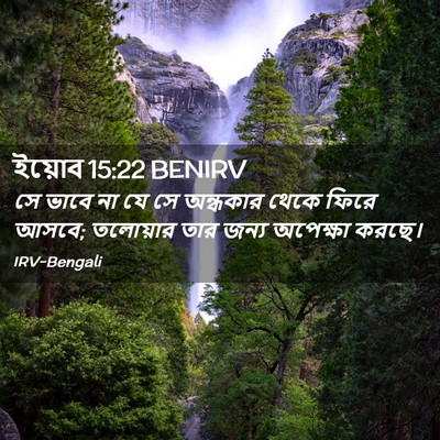 Picture 02 - ইয়োব 15:22 BENIRV - সে ভাবে না যে সে - Bible Verse Picture
