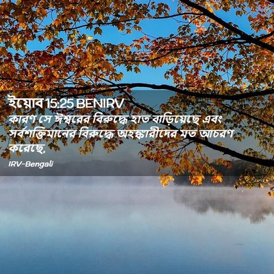 Picture 02 - ইয়োব 15:25 BENIRV - কারণ সে ঈশ্বরের - Bible Verse Picture