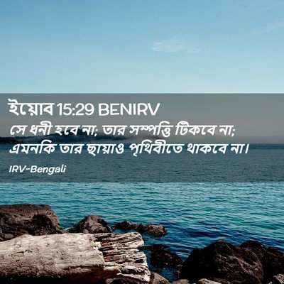 Picture 02 - ইয়োব 15:29 BENIRV - সে ধনী হবে না; তার - Bible Verse Picture