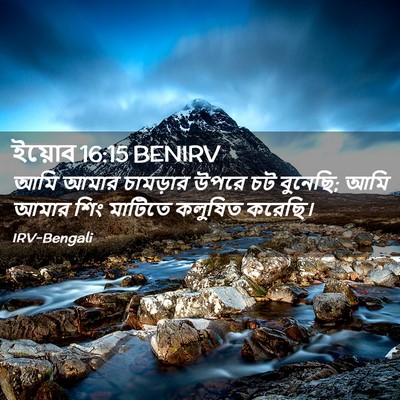 Picture 02 - ইয়োব 16:15 BENIRV - আমি আমার চামড়ার - Bible Verse Picture