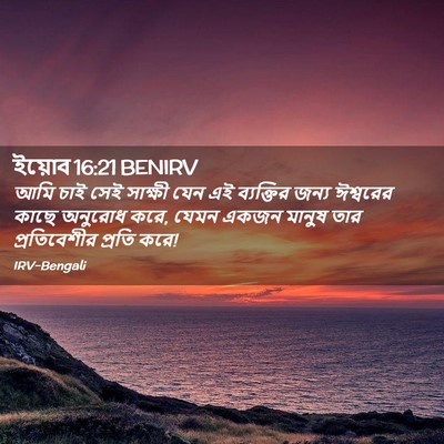 Picture 02 - ইয়োব 16:21 BENIRV - আমি চাই সেই সাক্ষী - Bible Verse Picture