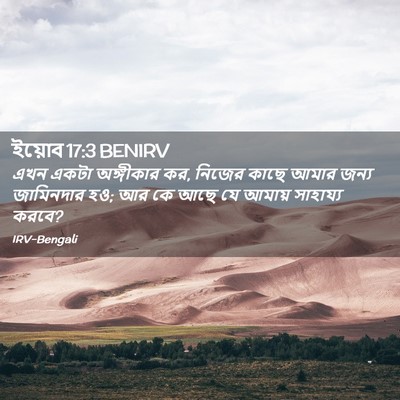 Picture 02 - ইয়োব 17:3 BENIRV - এখন একটা অঙ্গীকার - Bible Verse Picture