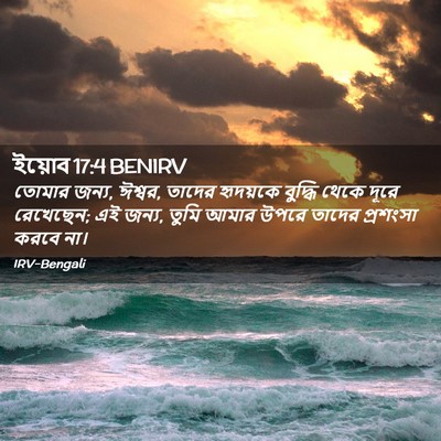 Picture 02 - ইয়োব 17:4 BENIRV - তোমার জন্য, ঈশ্বর, - Bible Verse Picture