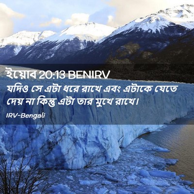Picture 02 - ইয়োব 20:13 BENIRV - যদিও সে এটা ধরে - Bible Verse Picture