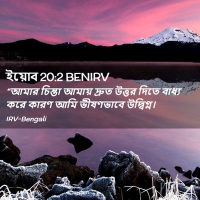 Picture 02 - ইয়োব 20:2 BENIRV - “আমার চিন্তা - Bible Verse Picture