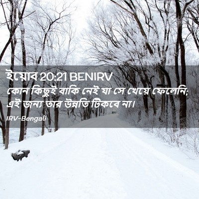 Picture 02 - ইয়োব 20:21 BENIRV - কোন কিছুই বাকি নেই - Bible Verse Picture