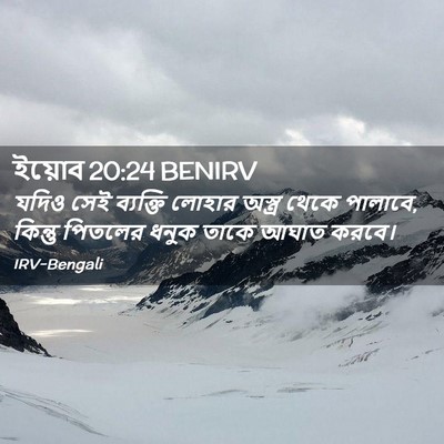 Picture 02 - ইয়োব 20:24 BENIRV - যদিও সেই ব্যক্তি - Bible Verse Picture