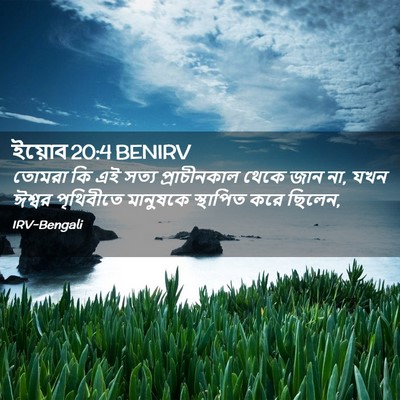 Picture 02 - ইয়োব 20:4 BENIRV - তোমরা কি এই সত্য - Bible Verse Picture