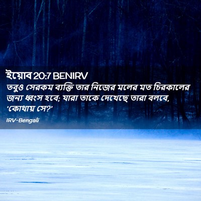 Picture 02 - ইয়োব 20:7 BENIRV - তবুও সেরকম - Bible Verse Picture