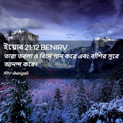 Picture 02 - ইয়োব 21:12 BENIRV - তারা তবলা ও বিনে - Bible Verse Picture