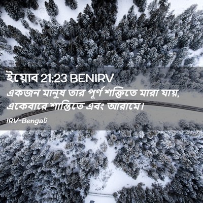 Picture 02 - ইয়োব 21:23 BENIRV - একজন মানুষ তার - Bible Verse Picture