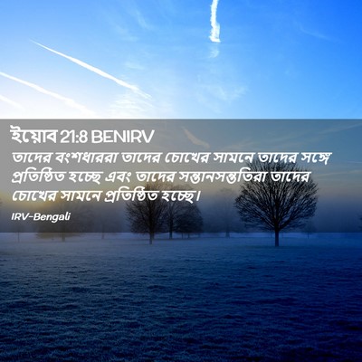 Picture 02 - ইয়োব 21:8 BENIRV - তাদের বংশধাররা - Bible Verse Picture